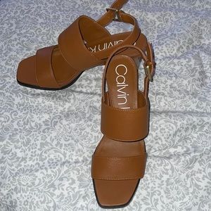 Beautiful Brown Block Heel Sandals